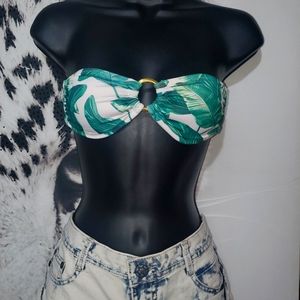 Palm Print Golden Ring Top